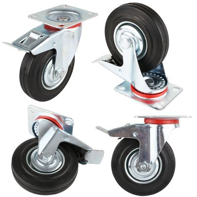 3 " 4 " 5 " 6 " 8 " дюймовые резиновые колеса, стальные колеса с подшипником OEM ODM